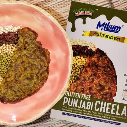 Millium Punjabi Cheela Mix Just Add Water and Cook Easy to Digest 140g Millium Punjabi Cheela Mix Just Add Water and Cook Easy to Digest 140g