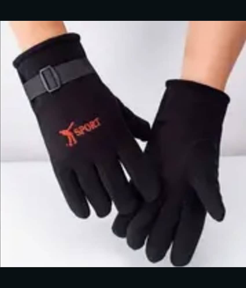 Alamos Black Women's Woollen Gloves ( Pack of 1 )