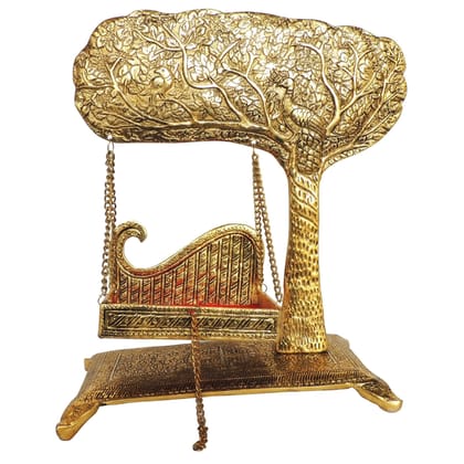 Aluminium Showpiece Laddu Gopla Jhula God Idol Statue (ASMAS426 D)