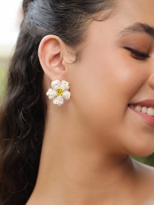 Bloom Earrings - White