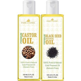 PARK DANIEL Castor Oil&amp; Blackseed Oil Combo Pack Of 2 bottle of 100 ml(200 ml) (200 ml)