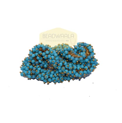 Loreal Charms Beads use for Jewelry Making Per Packet of 50 Gram Approx 1050 Pcs (Sky Blue) , LS-095-50 Gram Approx 1050 Pcs / 3 MM