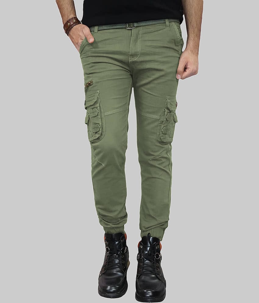 Urban Legends Regular Flat Men's Joggers - Green ( Pack of 1 )