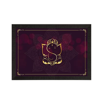 Lord Ganesha Satin Matt Texture UV Art Painting