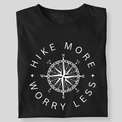 HIKE MORE WORRY LESS-Black / S