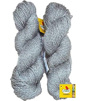 Vardhman Brilon Woollen Crochet Yarn Thread (Steel Grey, 500 gm)