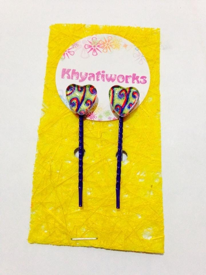 Mor-Pankh Hearts Bobby Pins