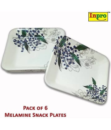 Inpro 6 Pcs Melamine Multi Color Quarter Plate