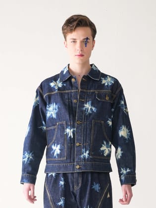 BLOTCH DENIM JACKET-XS