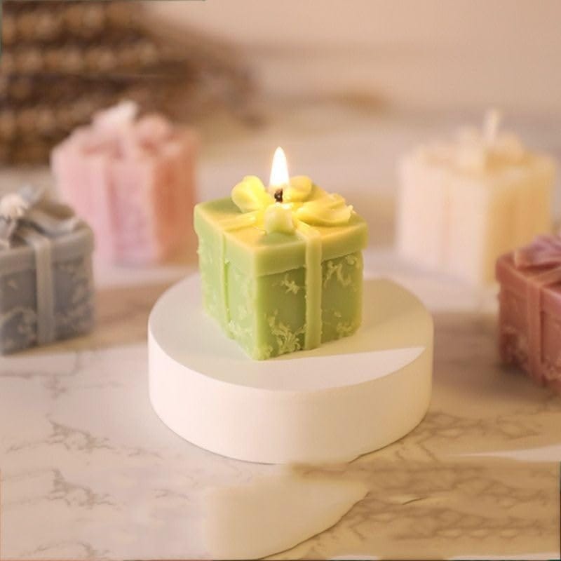 SS ENTERPRISE Organic Soy Wax Gift Shape Candle for Home Decor | Scented Aromatic Fragrance Candles | Smoke-Free Pillar Candles