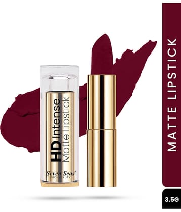 Seven Seas Matte Finish Long Lasting Rich Pigment Non-Drying HD Intense Matte Lipstick (Maroon,3.5g)