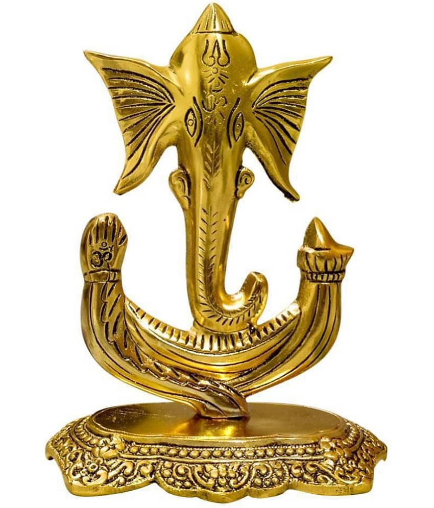 DvR ClicK - Brass Lord Ganesha 10 cm Idol