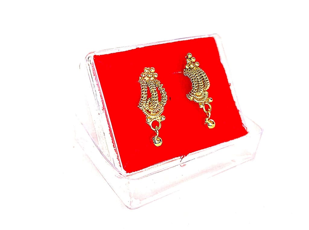 Gold Plated Traditional Indian Jhumka Earrings for Women