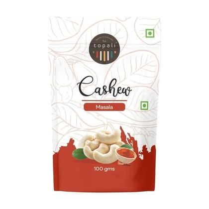 Topali Masala Flavoured Cashew (100g) | Premium Roasted Nuts | Spicy Evening Snack