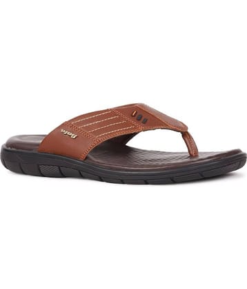 Bata Brown Men's Thong Flip Flop