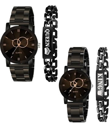 MIVAAN Black Metal Analog Men's Watch