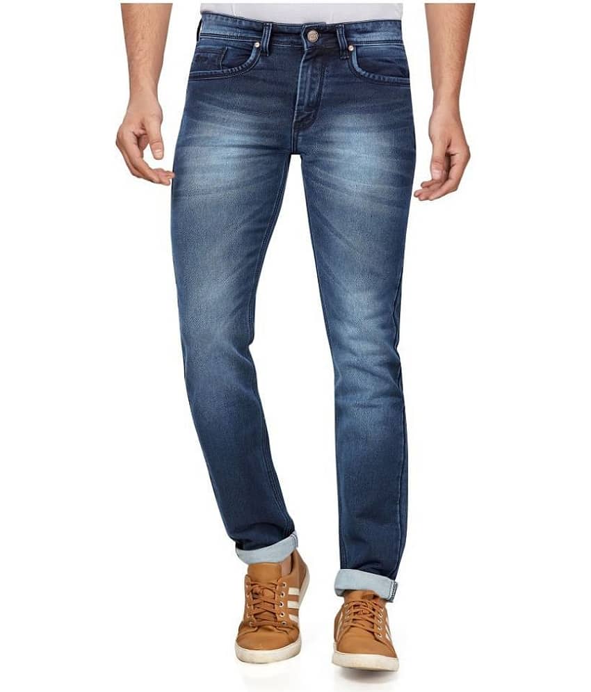 HJ HASASI - Blue Cotton Blend Slim Fit Men's Jeans ( Pack of 1 )