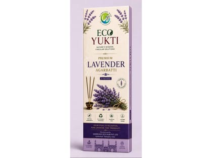 Eco Yukti Charcoal Free Premium Lavender Agarbattis - 100g Pack