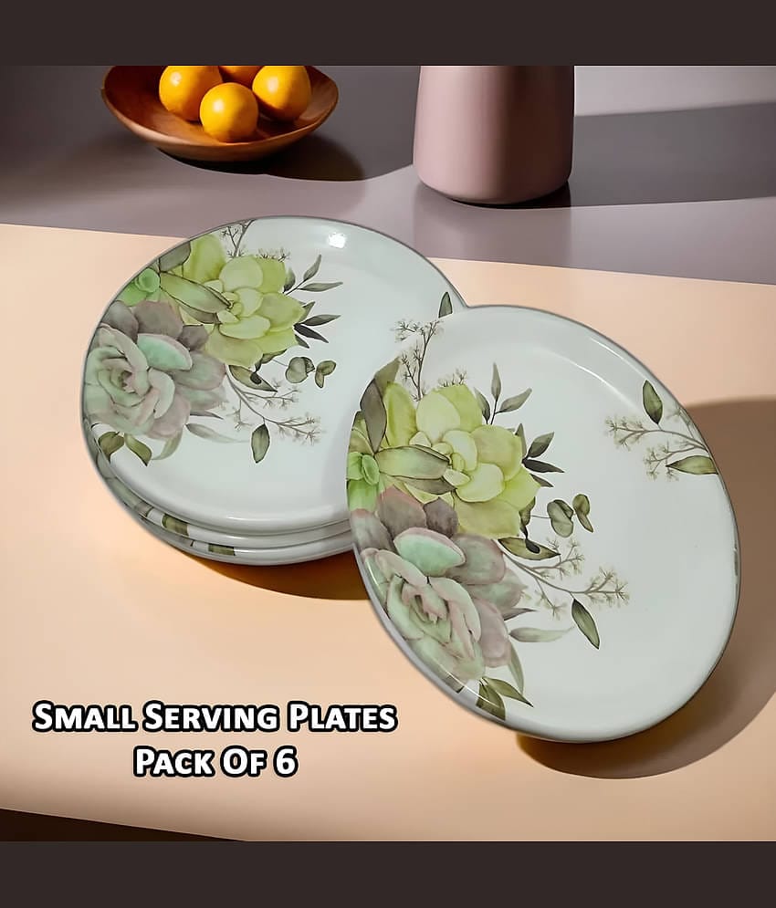 Inpro 6 Pcs Melamine Multi Color Quarter Plate