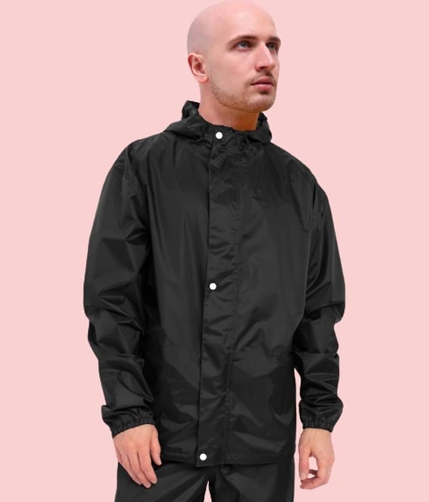PP Kurtis Black Polyester Men's Rain Suit ( Pack of 1 )