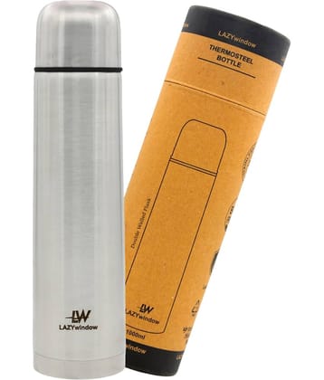 LAZYWINDOW LW0457 Silver Thermosteel Flask ( 1000 ml )