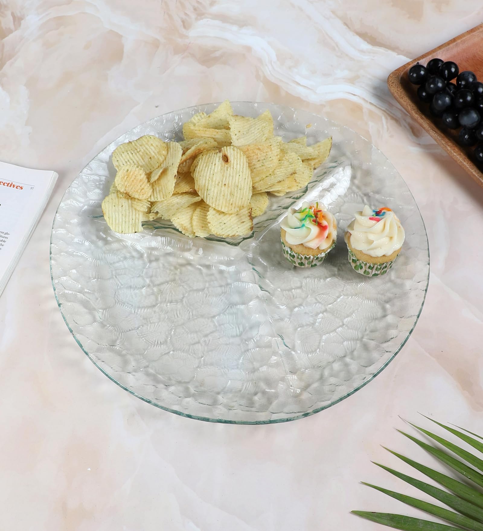 NATURALLYOURS - Glass Serving TRAY-PRA1001687 (Set of 2)