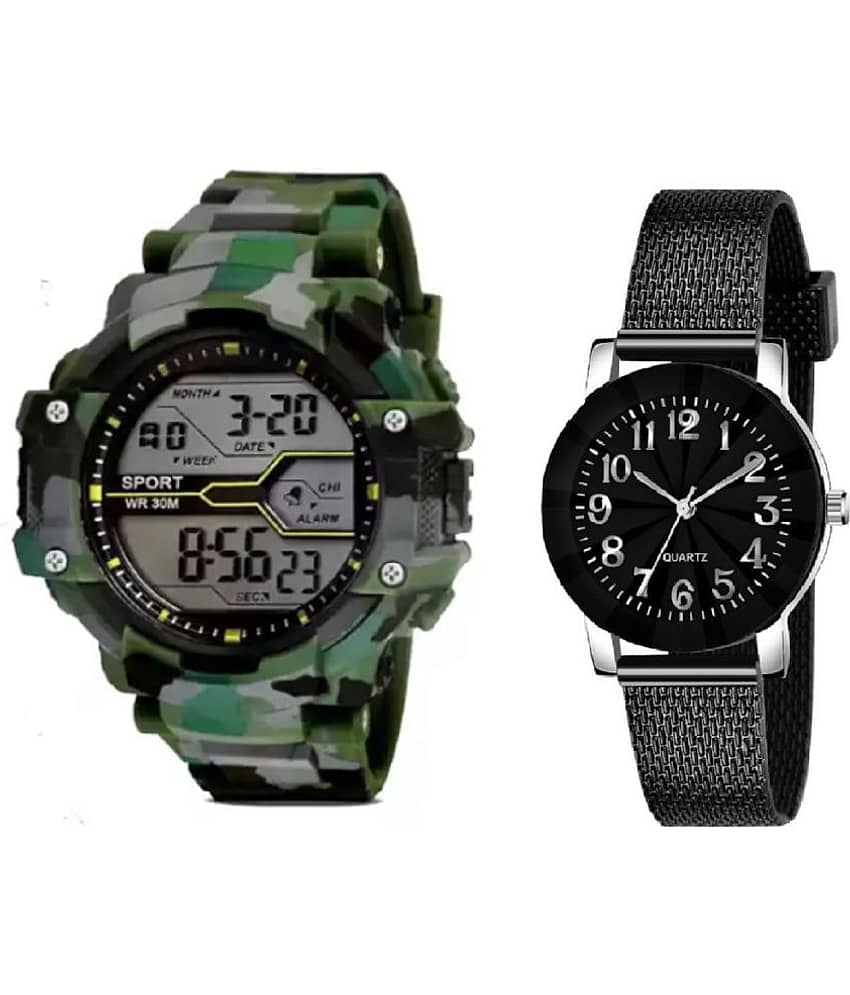 Cosmic - Multicolor PU Digital Men's Watch