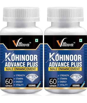 Vltava KOHINOOR PLUS Ayurvedic Supplement For Vitality, Vigour, Stamina 120 gm Unfalvoured Minerals Capsule Pack of 2