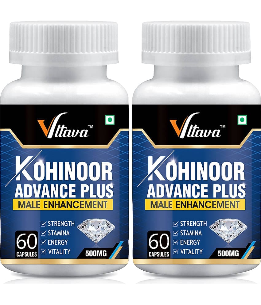 Vltava KOHINOOR PLUS Ayurvedic Supplement For Vitality, Vigour, Stamina 120 gm Unfalvoured Minerals Capsule Pack of 2