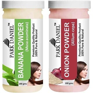 PARK DANIEL Pure & Natural Banana Powder & Onion Powder Combo Pack of 2 Bottles of 100 gm (200 gm ) (200 ml)