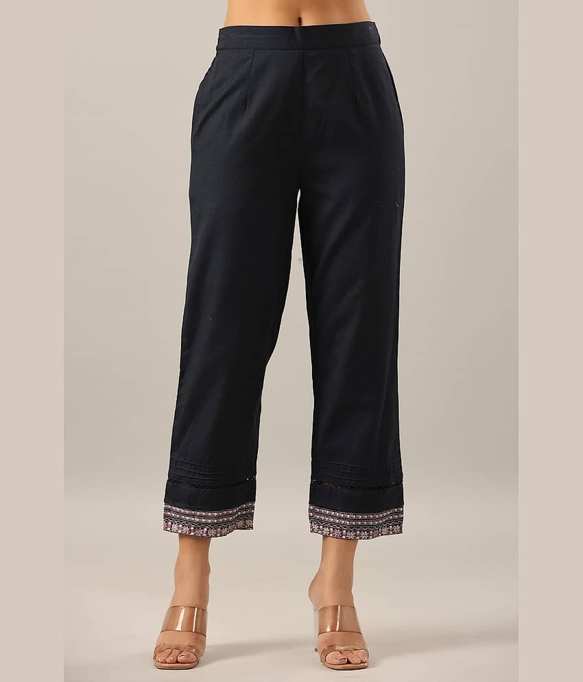 Juniper - Off White Cotton Blend Women's Pencil Pants ( Pack of 1 )