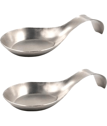 Dynore Silver Silver 2 Spoon Rest ( Set of 2 )