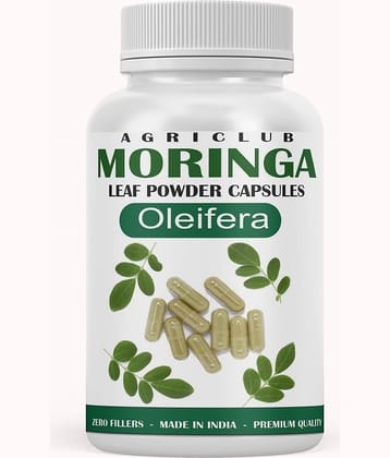 Agri Club Moringa Leaf Powder Capsule 60pcs Pack of 1