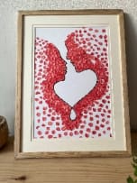 Hydrangea Couple Pressed Flower Frame  Romantic Botanical Art for Anniversaries