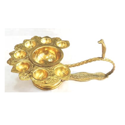 Aluminium Table Decor Oil Lamp – Deepak (Pack of 6 Pieces), Height : 5.2 Inch (FMAS721 D)