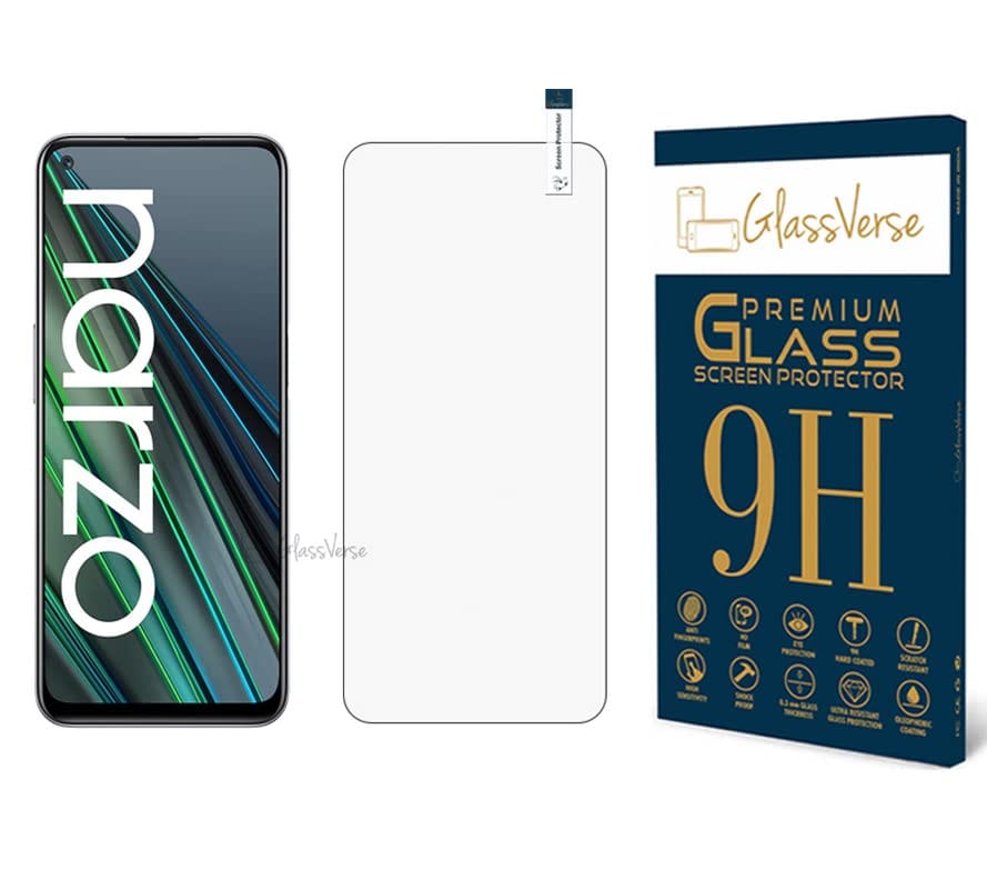 GlassVerse 9H Tempered Glass For Realme Narzo 30 Pro Smartphone(Pack Of 1) With Free Installation Kit Full Screen Protector If Received Damaged-6.5 Inch GlassVerse 9H Tempered Glass For Realme Narzo 30 Pro Smartphone(Pack Of 1) With Free Installation Kit