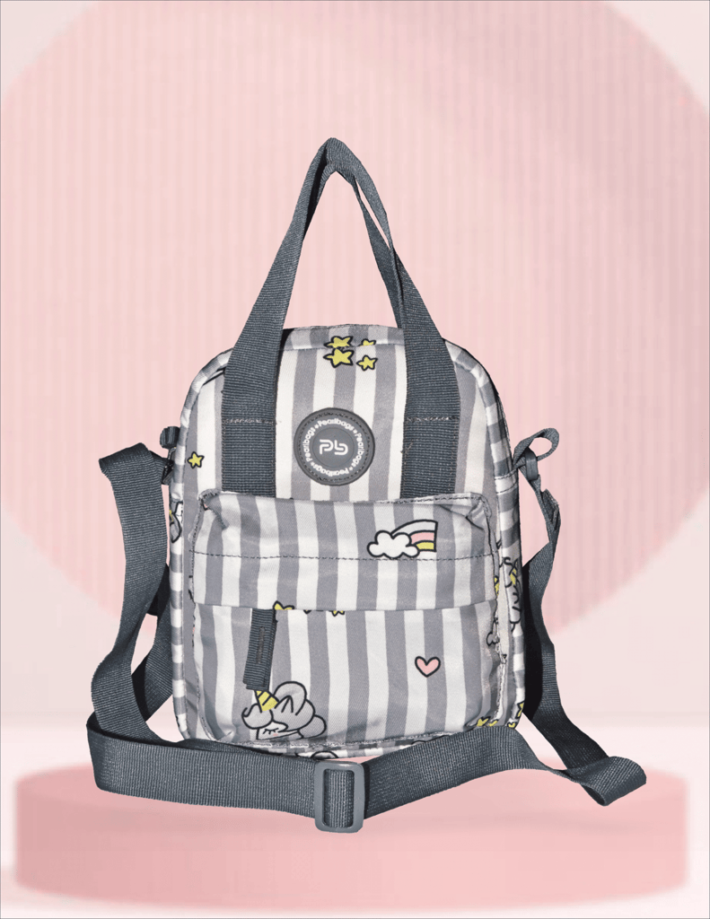 PB Pearlbags Soft Crossbody Shoulder Or Hand Bag or Sling bag Water Resistant Anti Fall Stationery Storage Bag Handbag Clutch Bag Sweet Birthday Gift For 5-10 Years Children Students Girls