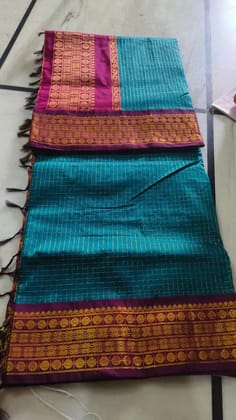 Handwoven Cotton Saree Traditional Indian Attire
