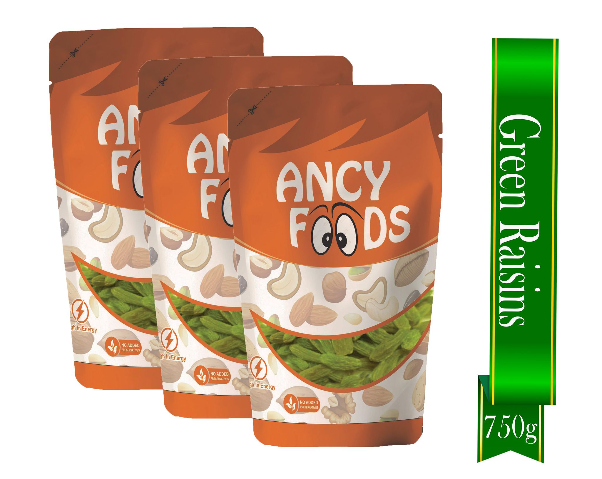 Ancy Kishmish (Green Raisins) 750 Grams (250gm X 3) - Hari Darakh | Green Raisns Nutrient-Rich Superfood for Energy |Hari Kishmish Rich Source of Potassium & Dietry Fiber – This seedless Kish