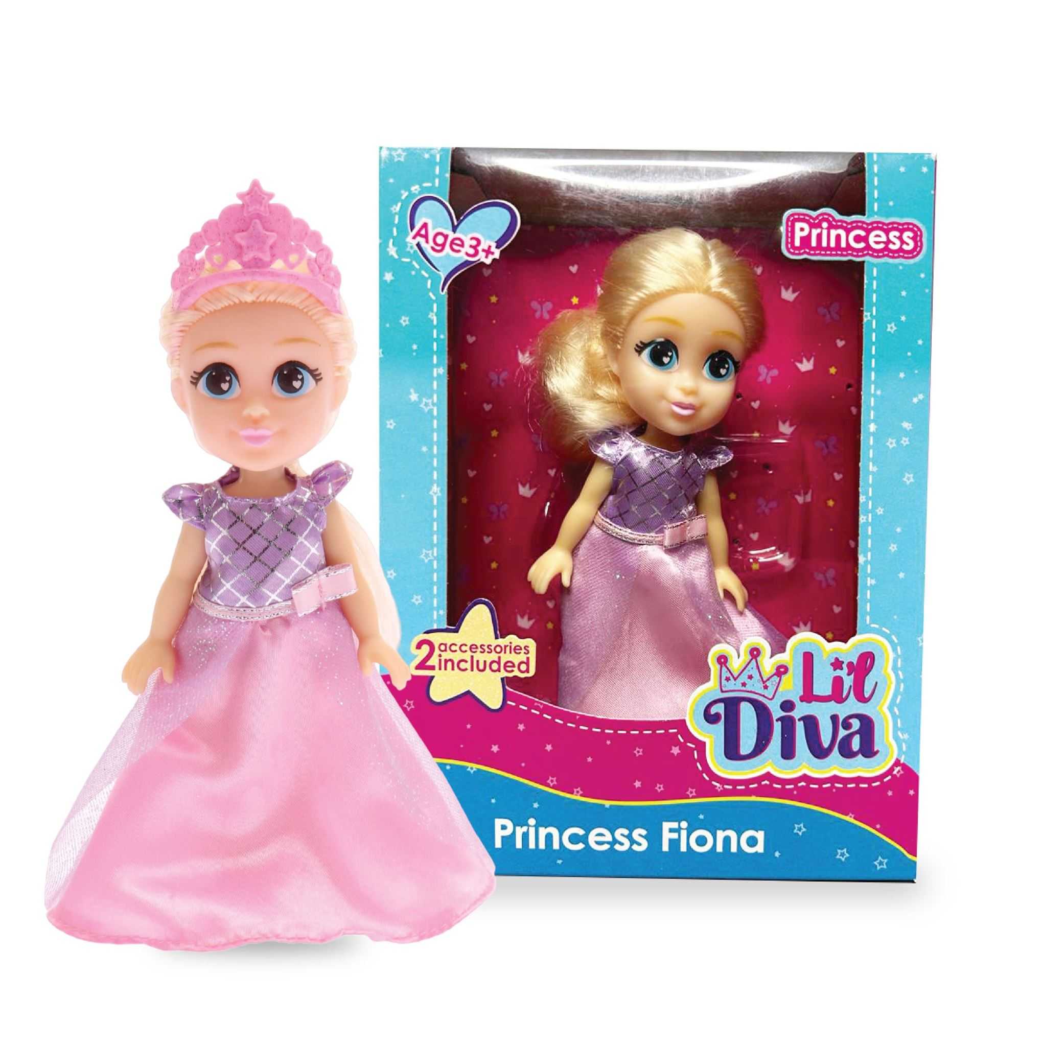 Li'l Diva Princess-Fiona, 6 Inch Doll