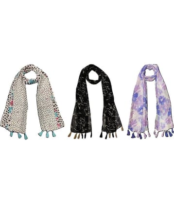 stolevilla Multi Printed Poly Cotton Yarn Stoles