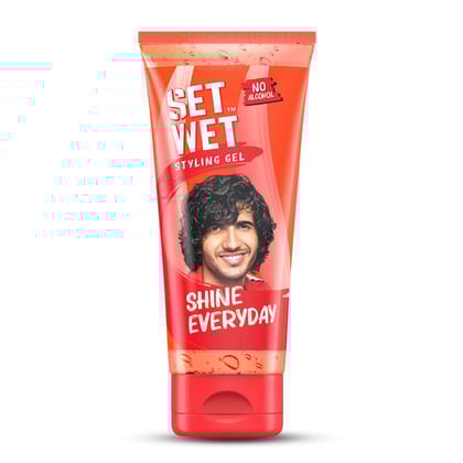 Set Wet Styling Hair Gel for Men - Shine Everyday, 50gm | Light Hold, High Shine |For Long Hair| No Alcohol, No Sulphate