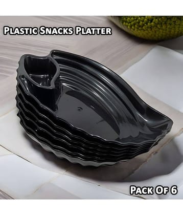 Inpro 6 Pcs Plastic Black Platter