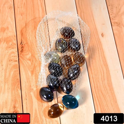 Glass Gem Stone, Flat Round Marbles Pebbles for Vase Fillers, Attractive pebbles for Aquarium Fish Tank.