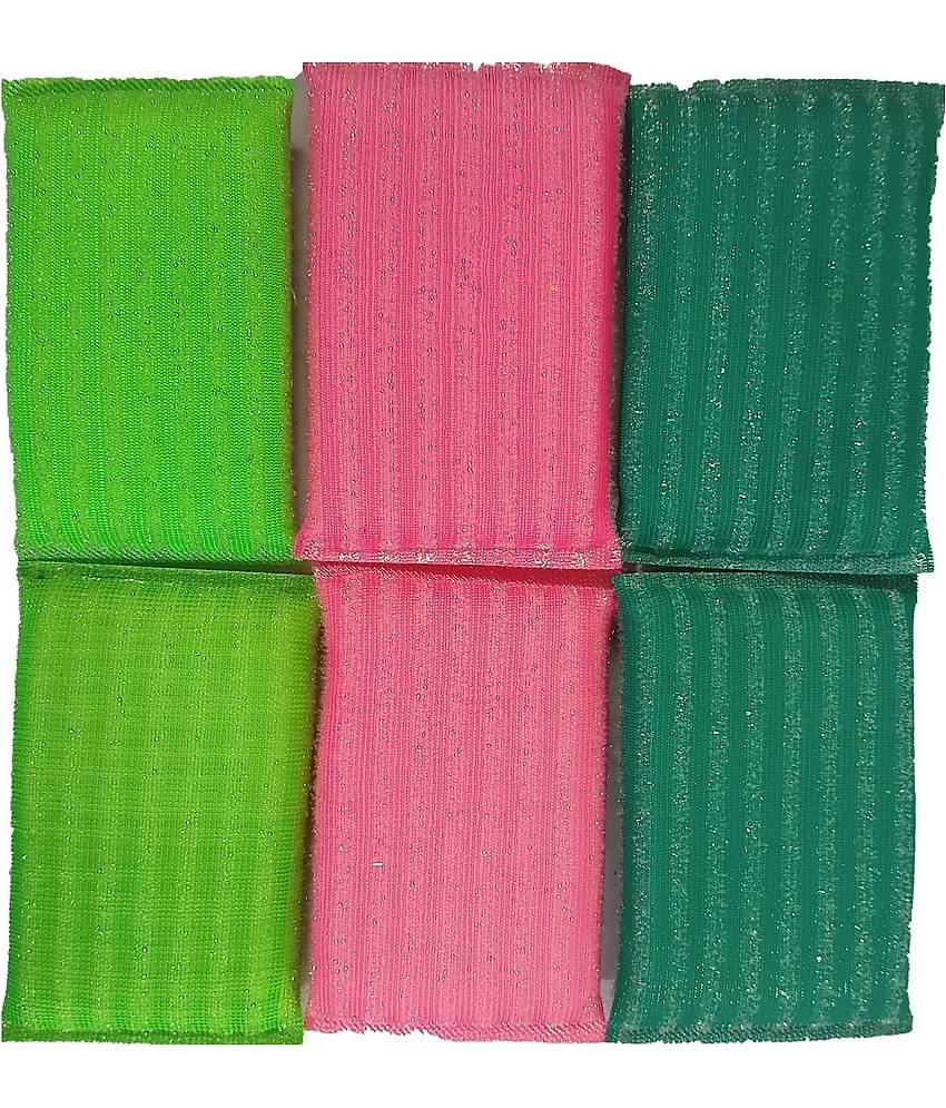 Dish Wash Sponge Pack of 6, Multi-Use, Non-Scratch Scrubber, Heavy Duty Scrub for Dishwashing, Kitchen Sponge for Hard Surface Tools