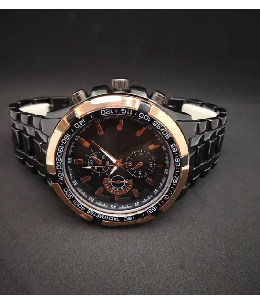 EEWHI Black Brass Analog Men's Watch