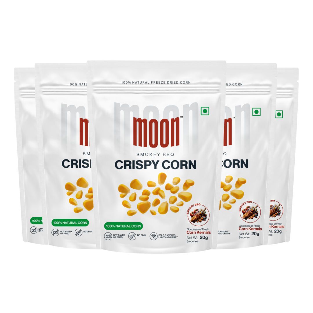 Moon Smokey BBQ Crispy Corn, 20 gm - Pack of 5