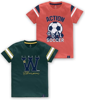 CODEZ Pack of 1 Boys Cotton Blend T-Shirt ( Multi Color )