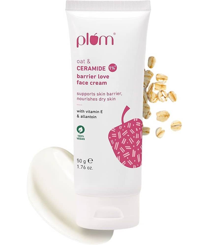 Plum 1% Ceramide & Oat Barrier Love Face Moisturizer Cream|Strengthens & Nourishes (50 g)