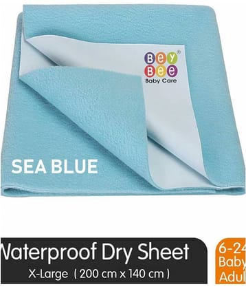 BeyBee Waterproof Baby Dry Sheet (X-Large (200cm X 140cm), Sea Blue)